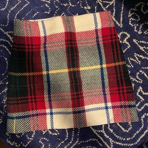 J. Crew 100% Wool Plaid Skirt